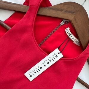 Alice + Olivia Scarlet Cut Out Halter  Dress ❤️💃 New With Tag